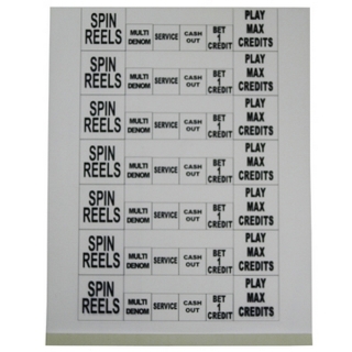 Picture of Button Legend, Complete Decal Set (7 Sets per Sheet) - IGT S2000, Vision. 