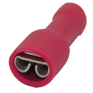 Picture of Connector, Tab Crimp FDQ-2F, Female, Red, 3/16, 22-18 AWG