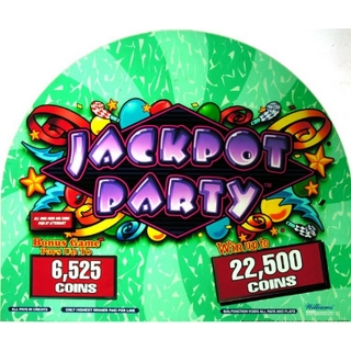 Picture of Top Glass, Jackpot Party (Green) (Round Top) - Williams, 550.(18.50” W 470mm x 15.25” H 387mm)