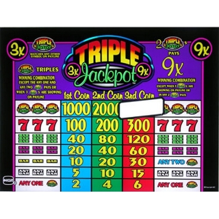 Picture of S2000 16", Top Glass, Triple Jackpot 3x 9x-, (19.5" W 495mm x 15" H 381mm)
