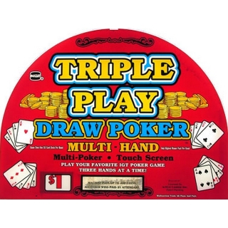 Picture of Top Glass, Triple Play Poker (16" Top) - IGT, Game King. 845-109-00