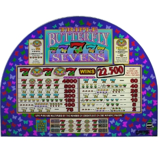 Picture of S2000 5 Reel Top Glass, Triple Butterfly Sevens 5 Reel 9 Line-. .