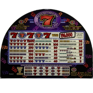 Picture of S2000 5 Reel, RT, Top Glass, Seven Times Pay, (19.5" W 495mm x 15" H 381mm)