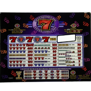 Picture of S2000 16"  Top Glass, Seven Times Pay 5 Reel 9 Line-.(19.5" W 495mm x 15" H 381mm)