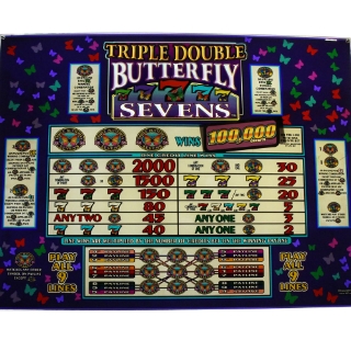 Picture of S2000 16", Top Glass, Triple Double Butterfly Sevens 3 Reel 9 Line, (19.5" W 495mm x 15" H 381mm)