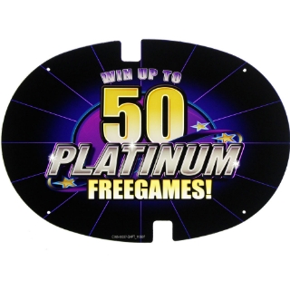 Picture of Topper Plexiglass, 17'' x 12'', Win Up To 50 Platinum Free Games - Bally Alpha.