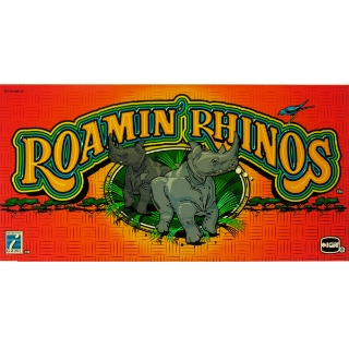 Picture of I Game 17" Belly Glass, Roamin Rhinos-. (17.25" W 438mm x 8 7/8" H 225mm)