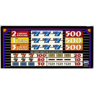 Picture of S2000 4th Reel Bonus Top Glass, Super Mag Seven 4th Bonus- (19.5" W 495mm x 9.75" H 248mm)