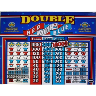 Picture of S2000 16", Top Glass, Double Red White Blue, (19.5" W 495mm x 15" H 381mm)