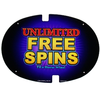 Picture of Topper Plexiglass, 17'' x 12'', Unlimited Free Spins Til a Horse Wins - Bally Alpha