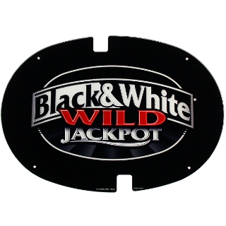 Picture of Topper Plexiglass, 17'' x 12'', Black & White Wild Jackpot - Bally Alpha Part No X765-00288-QHBW-102406