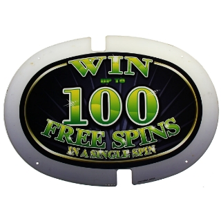 Picture of Topper Plexiglass, 17'' x 12'', Win Up To 100 Free Spins in a Single Spin- Bally Alpha