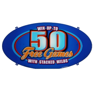 Picture of Topper Plexiglass, Oval, Win Up To 50 Free Games With Stacked Wilds - Bally Alpha