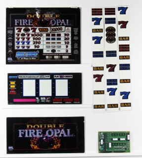 Picture of Glass Kit IGT S2000, 3 Reel 9 Line Double Fire Opal 039, 16 Inch Top, Back Lit Reels