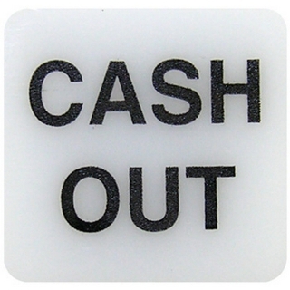 Picture of Button Legend, Small "Cash Out" Feature Square for SP1000-1. 