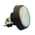 Picture of Button, Round Push Button Circle White 14V 161 Lamp Bulb IGT Game King 19'' Upright Repeat the Bet Round Push Botton