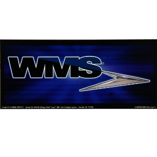 Picture of Glass, Belly Glass,  WMS Logo - Williams Bluebird Upright, Size (7" W 178mm x 3.25" H 83mm)