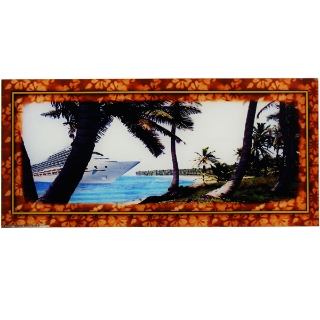 Picture of Top Glass, GK-19, 9" Top, Cruise Ship Glass (orange) (19.5" W 495mm x 9.25" H 235mm)