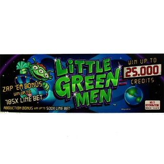 Picture of Top Glass, IGT GK-17,  Little Green Men, Size (17.5" W 445mm x 6.5" H 165mm)