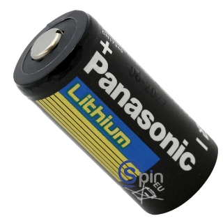 Picture of Battery, Lithium, BR-2/3 A Cylindrical, 3 Volts, PC Mount, 33.5mm Cylindrical. 1500mAh