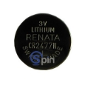 Picture of Battery, Lithium, Renata, CR2477N, 3 Volts, PC Mount, 23mm Coin Cell for MPU Board. 