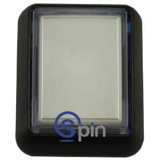 Picture of Button, LED 12 Vdc Rectangular 32mm x 26mm Lens Cap & Microswitch - Bally Alpha. 