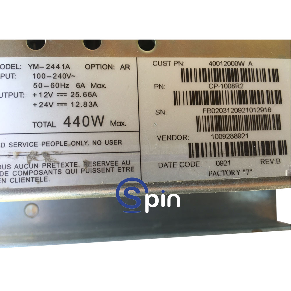 Spin, Inc. Quality gaming machines & equipment.Power Supply,, 100