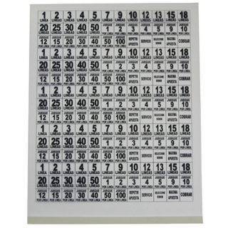Picture of SPANISH Button Legends (Decals), IGT I Game Plus complete set of Button Legends, 5 sets per sheet