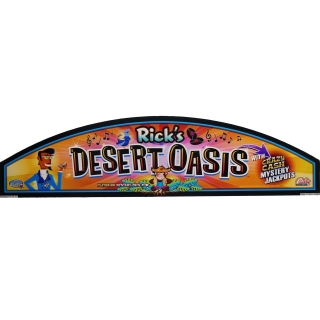 Picture of Glass, Bally V32 Top Glass, Rick's Desert Oasis (With Crazy Cash Mystery Jackpot)