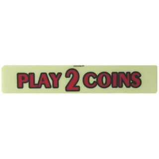 Picture of Decal, Glass, Play 2 Coin, Red on White - IGT
