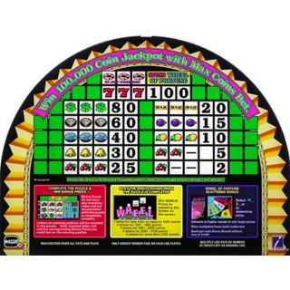 Picture of Top Glass, GK-19, RT Wheel Of Fortune, (19.5"W 495mm x 15"H 381mm)