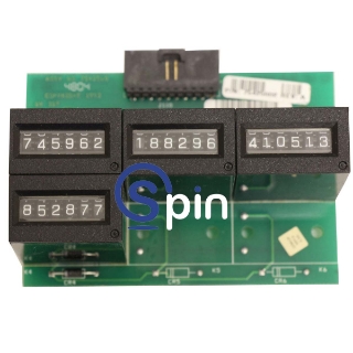 Picture of Board CPB 4 Meter Assembly IGT with (Coin IN, Coin OUT, Coin Drop, and Jackpot) Used