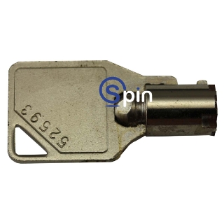 Picture of Key, Code 52593 Round Barrel for Lock No M-00281-162A - Bally Alpha.