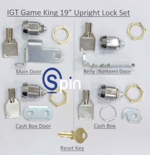 GK19-LOCK-KITUR-MEI Lock Kit IGT Game King 19" Upright for MEI Cash Flow BV 