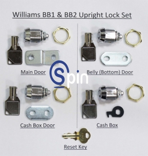 Picture of Lock Kit, Williams BB1 & BB2 Upright for UBA BV