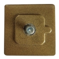 Picture of Blanking Plate, Button Sun Gold Square 34mm x 34mm - IGT Slant Top. 